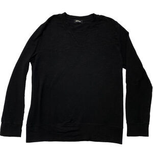 MONROW Supersoft Crew Neck Sweatshirt Sweater Black Size Medium Mens #MT315AFT